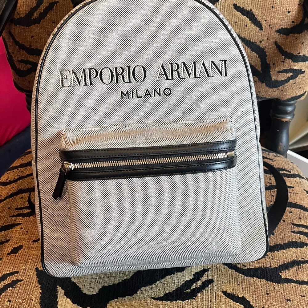 Emporio Armani Gray Backpack